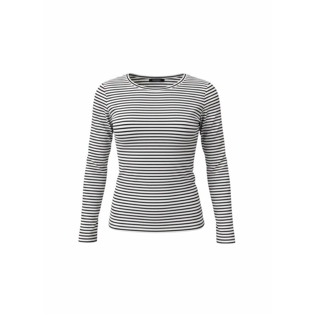 Banana Republic NWOT Stripe Crew Neck Long Sleeve T-Shirt Black White Medium